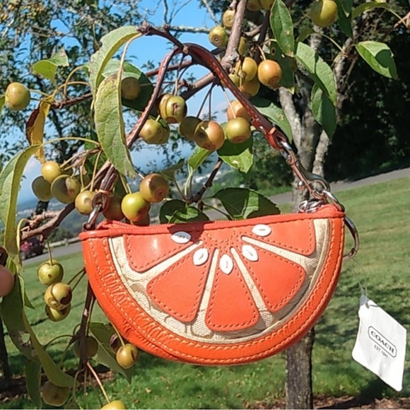 NWT Authentic Coach Orange Slice Coin Purse πππ - Picture 5 of 5